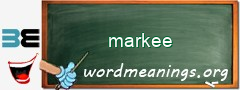 WordMeaning blackboard for markee